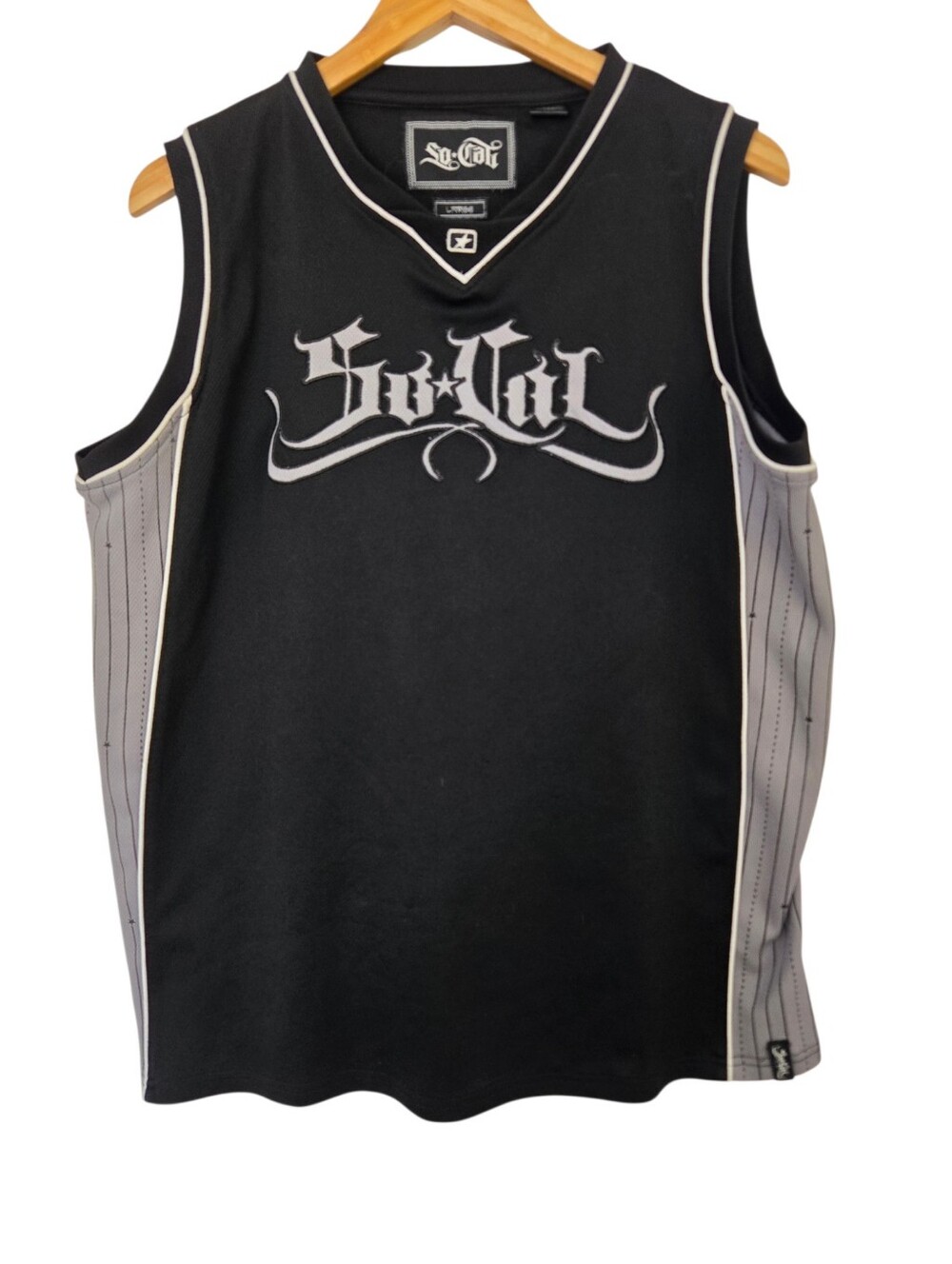 Y2K So Cal Starter Basketball Jersey Black Gray Gothic Logo Men’s Large